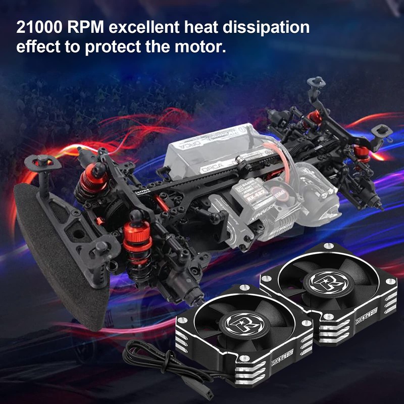 ARRAROWN 2 Pack 35mm RC Motor Cooling Fan 21000RPM 8.4V
