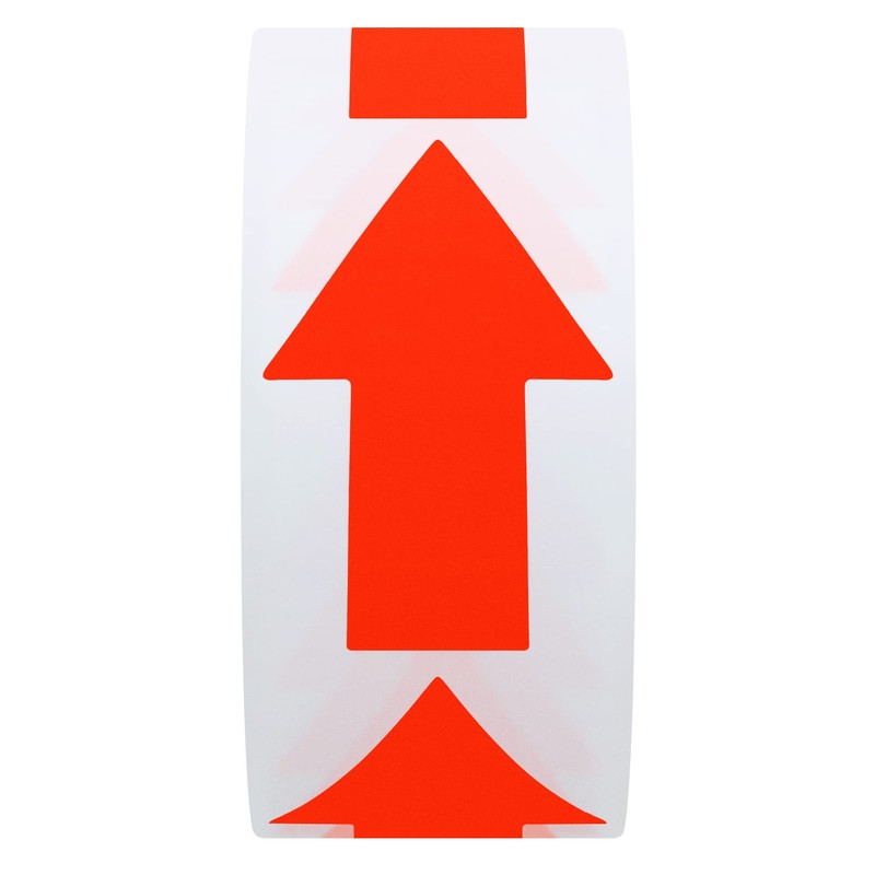 Hybsk Fluorescent Red Arrows Stickers Total 500 Stickers per Roll