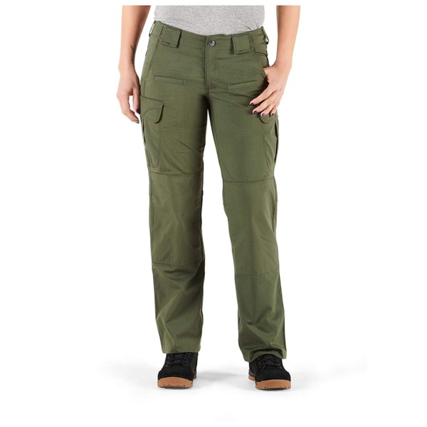 5.11 Tactical Women's Stryke Covert Cargo Pants, Stretchable, Gusseted Construction, Style 64386, TDU Green, 10 x L