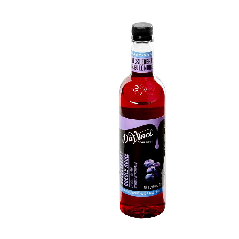 DaVinci Gourmet Sugar-Free Huckleberry Syrup, 25.4 Fluid Ounces (Pack of