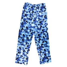 PRINCE OF SLEEP Pantalones de pijama de felpa - Pijamas de forro polar para niños, Camuflaje azul, 10-12 Años
