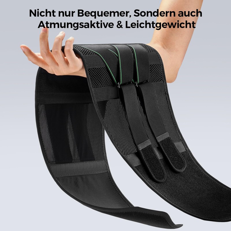 FREETOO Back Support Belt with 7 Metal Supports, Comfortable Back