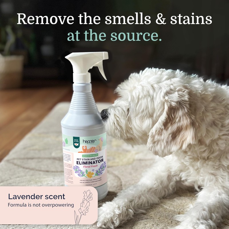 Hepper Advanced Bio-Enzyme Pet Stain & Odor Eliminator Spray -