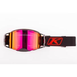 KLIM Edge Frameless Snow Goggle (Focus Black Fiery Red, Dark Smoke Red Mirror)