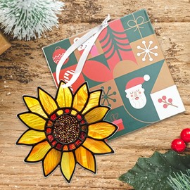 ARVEXO Sunflower Gifts for Women Men - Acrylic Christmas Ornaments 2025 for Tree Decorations - Sunflower Decor Christmas Decorations, Boho Gifts for Women Girl Mom Grandma, Flower Ornaments for Tree