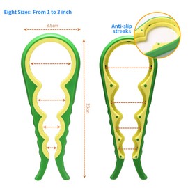 Jar Opener and Bottle Opener for Weak Hands Arthritis Elderly and Children,Non-Slip Jar Opener Grip Get Lids Off with Ease (Green)