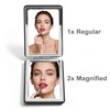2-Pack Elegant Compact Travel Makeup Mirrors for Men Women, Dual-Sided