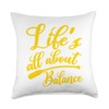 Life's All About Balance SUP Paddle Board Throw Pillow