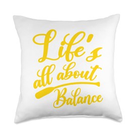 Life's All About Balance SUP Paddle Board Throw Pillow