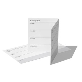 Notsu Week Plan Scored Note Cards (Pack of 50) | Thoughtfully Designed Double-Sided Index Cards for Personal and Professional Organization