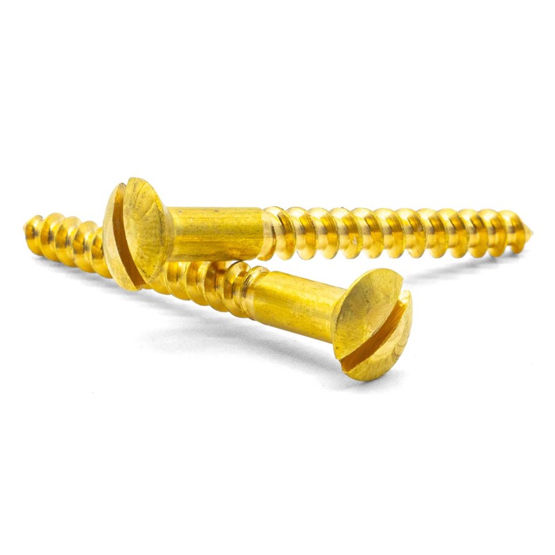 Hippo Hardware No.8 X 1" (4mm X 25mm) Solid Brass