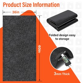 TIXANF 36 x 60 Inch Premium Oil Spill Mat,Garage Floor Mat for Under Car,Highly Absorbent Maintenance Mat Protect Your Floor from Oil Drips, Spills, Splashes and Stains