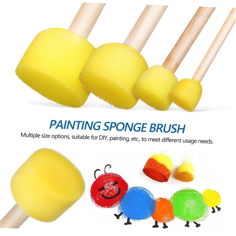 DOITOOL Set of 12 Round Sponges for Painting Craft Pottery