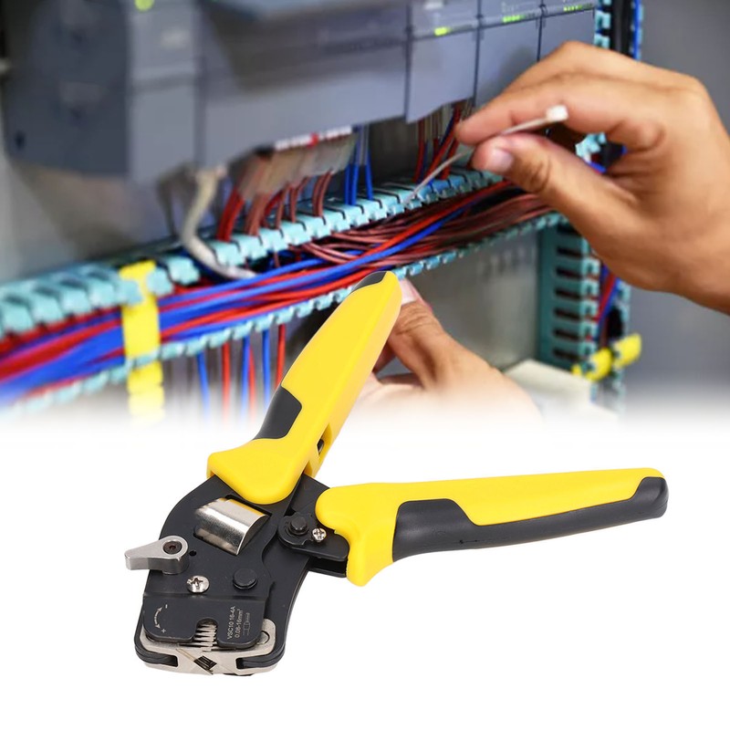 Ratcheting Wire Crimper Self Adjusting E Tube Manual Multifunction Crimping