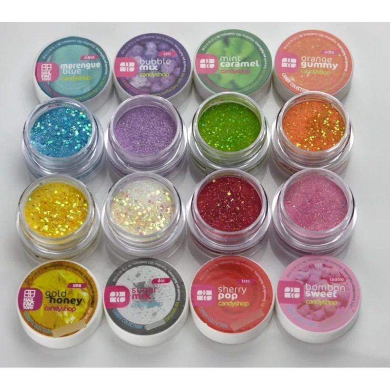 Nail Factory Polvo Acrílico Candy Collection Nail Factory 8 Tonos