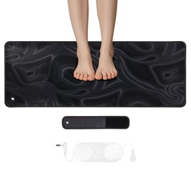 Grounding Mat for Sleep, Energy,Balance, Earth Connected Therapy. Indoor Grounding at Home, Office, Work.Including a 15 Foot Grounding Wire and Grounding Wrist Strap（26.7x10inch）