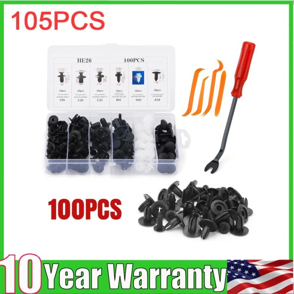Unbranded For Toyota Tundra 100PCS Car Body Bumper Rivet Retainer