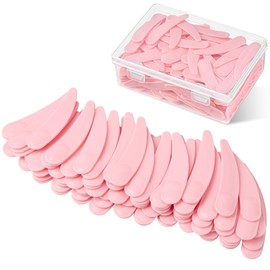 TUZAZO TUZAZO 200pcs Mini Spatula for Cosmetics, Bulk Disposable Makeup Spatulas Mini Plastic Makeup Scoop Spatulas for Cosmetic Mixing and Sampling (Pink with Storage Box)