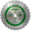 Oshlun SBW-120072N 12-Inch 72 Tooth Negative Hook Thin Kerf Finishing