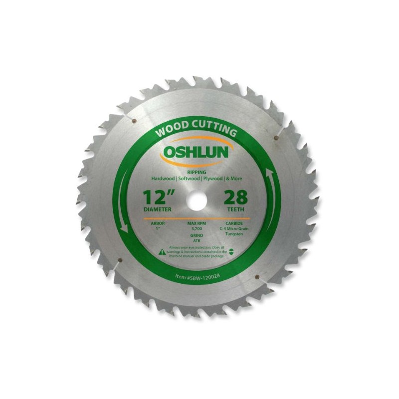 Oshlun SBW-120072N 12-Inch 72 Tooth Negative Hook Thin Kerf Finishing