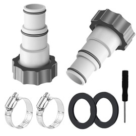 Uoimky Poolschlauch Adapter, 2 Stück Adapter A für Intex Pool Schlauchadapter für Pumpe mit Innengewinde Pool-Schlauch Anschluss für Ø 32 und 38 mm
