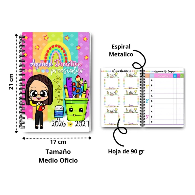 Agenda Escolar Docente Medio Oficio 90 Gr Mod-01