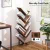 HOOBRO HOOBRO Tree Bookshelf, 9-Tier Bookcase Wooden Shelves, Floor Standing