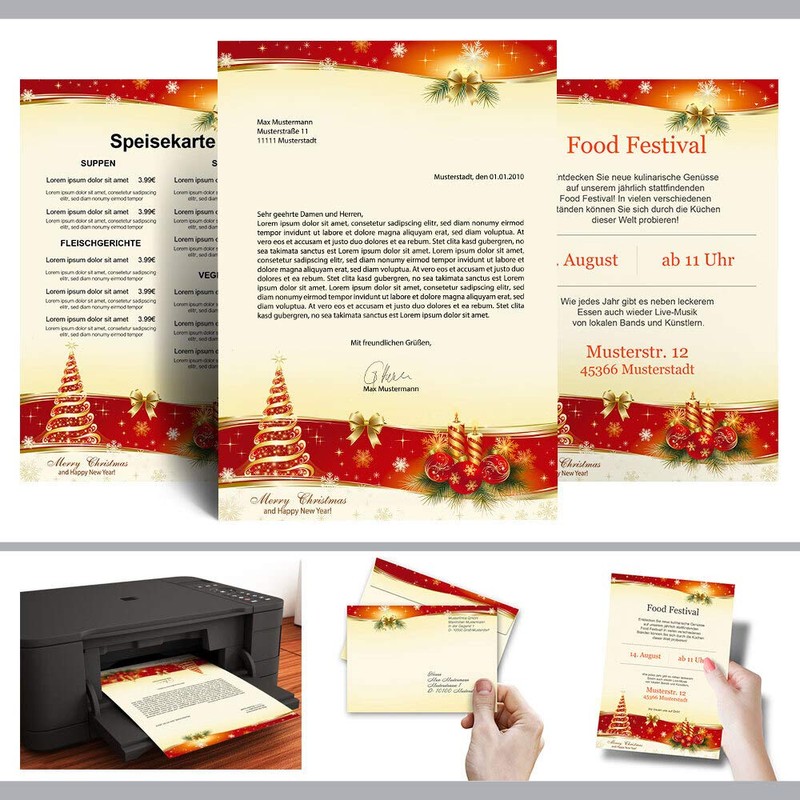 Writing Paper Sets Christmas Letter Paper Christmas 50 Sheets Letter