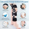 Rodillera Mecanica Graduada Post Operatoria Ajustable Color Negro Talla Unica