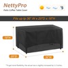 NettyPro Patio Coffee Table Cover Rectangular, Waterproof Outdoor Furniture Small