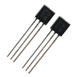 Bridgold 100pcs (50pcs 2SA970+50pcs 2SC2240) A970 C2240 PNP NPN Low Noise Audio Amplifier Silicon Transistor 120V,TO-92.