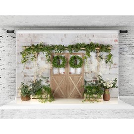 Kate 7x5ft Easter Backdrops Spring Backdrop for Photography White Brick Wall Background Birthday Party Decoration