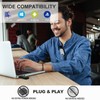 Alvoxcon Wireless Lapel Microphone for Computer, USB lavalier Mic System