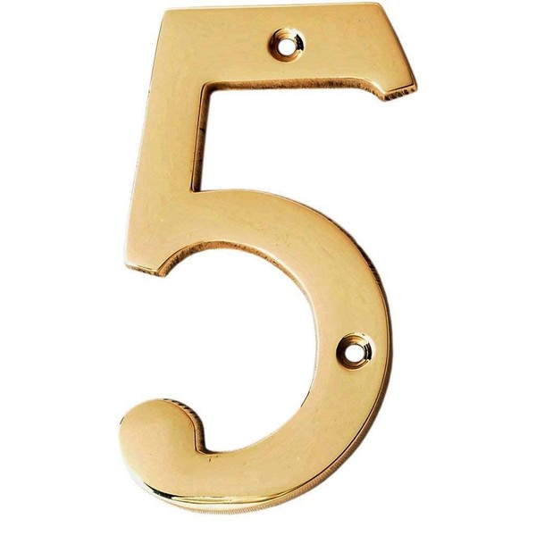 eSplanade 4" Brass House Hotel Door Number Plaque Numeric Numerical