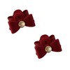 Avance Hair Accessories Hair Clip Ribbon Red Stone Women Cute