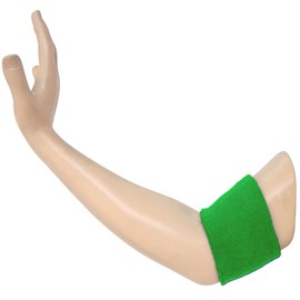 COUVER - Banda de Sudor para Brazo, Rizo de algodón, Estirable para Sudor Deportivo, 1 par, Verde (Bright Green), Talla única