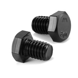 1/4-20 x 1/2" Hex Head Screw Bolt, 20Pcs 18-8 (304) Stainless Steel, Fully Threaded,Black Oxide by SG TZH