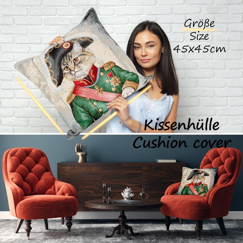 ANRO Cushion Cover Decorative Cushion Sofa Cushion Cover Tapestry Napoleon