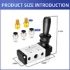 ERGAOBOY 1/4 Inch BSP 5-Way Pneumatic Solenoid Valve with 2