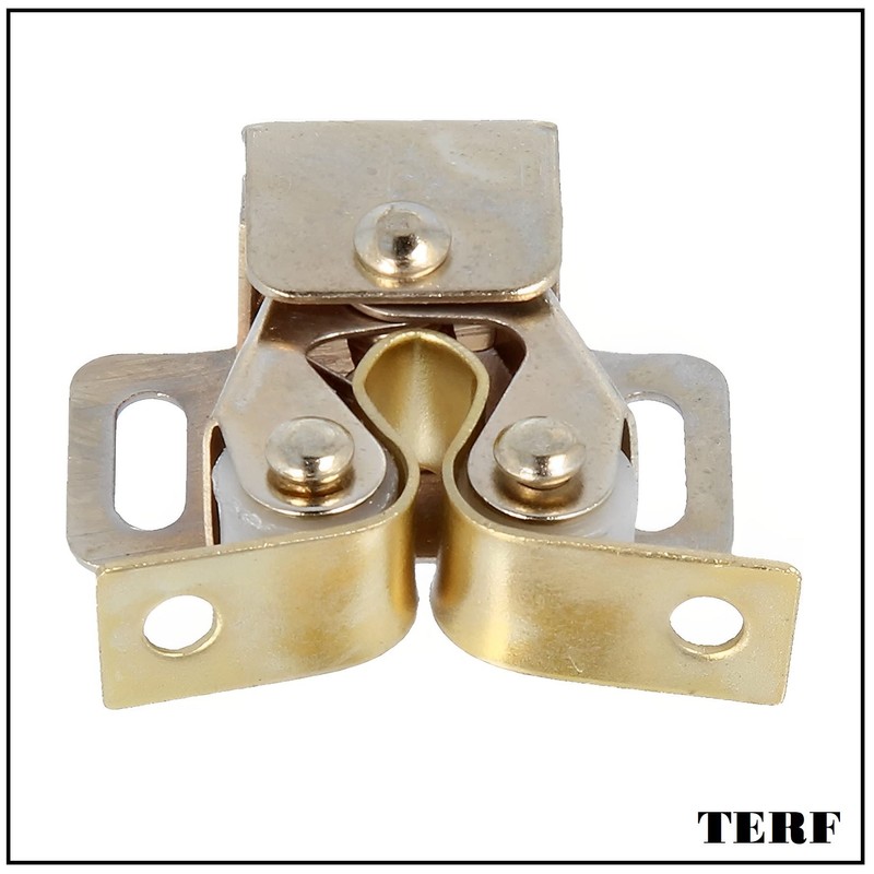 TERF® Heavy Duty Double Roller Catch Latch Electro Brass Furniture