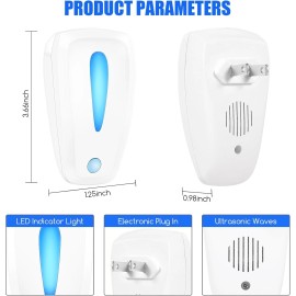 Jahy2Tech 6 Packs Ultrasonic Electronic Insect Repellent Indoor Pest Control
