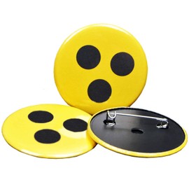 PazCaz Made in Germany 3 high-quality blind badges, blind badges for blind and visually impaired blind signs, White