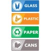 Top label Recycle Label Decal for Trash Can,Trash Sorting Recycling