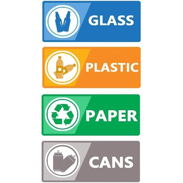 Top label Recycle Label Decal for Trash Can,Trash Sorting Recycling