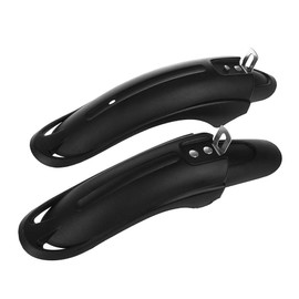 VAILANG 1 Pair Bicycle Mudguard Front Rear Dustproof for 12/14 Inch Children Bicycle Mudguard Black