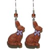 Chocolate Easter Bunny Dangle Earrings (H139a2)
