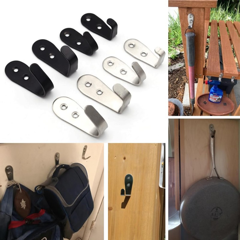 TOOLSTAR Stainless Steel Heavy Duty Hook, Outdoor Wall Mounted Hanger