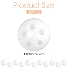 Kifmurase 30 Pcs Rattle Balls Inserts, Rattle Box Repair Doll Noise Maker, Round Noise Maker Insert Rattles Ball for Animal Puppet Doll Pet Rattles (24 mm)