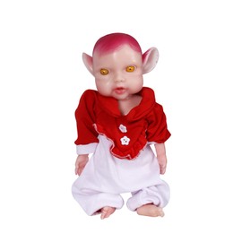 AISITE 12.6 in Big Ear Boy, Not Vinyl Dolls,Realistic Soft Silicone Newborn Real Full Body Reborn Baby Dolls