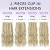 Sofeiyan Clip-In Extensions, 4 Pieces, 40 cm Hair Extensions for